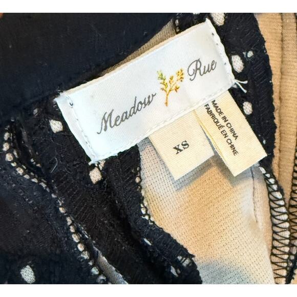 Anthropologie Meadow Rue Black Lace Fit & Flare Dress XS - Picture 6 of 6